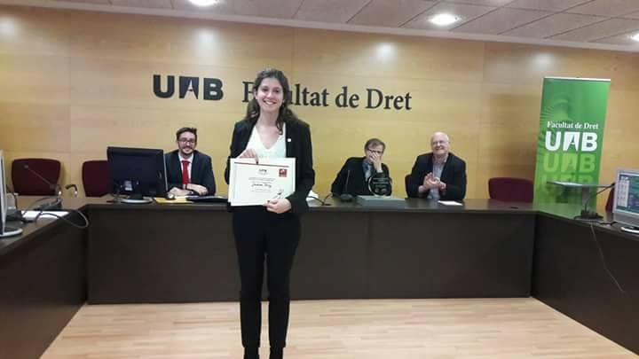 Jordina Pérez millor oradora II torneig de debat jurídic en català